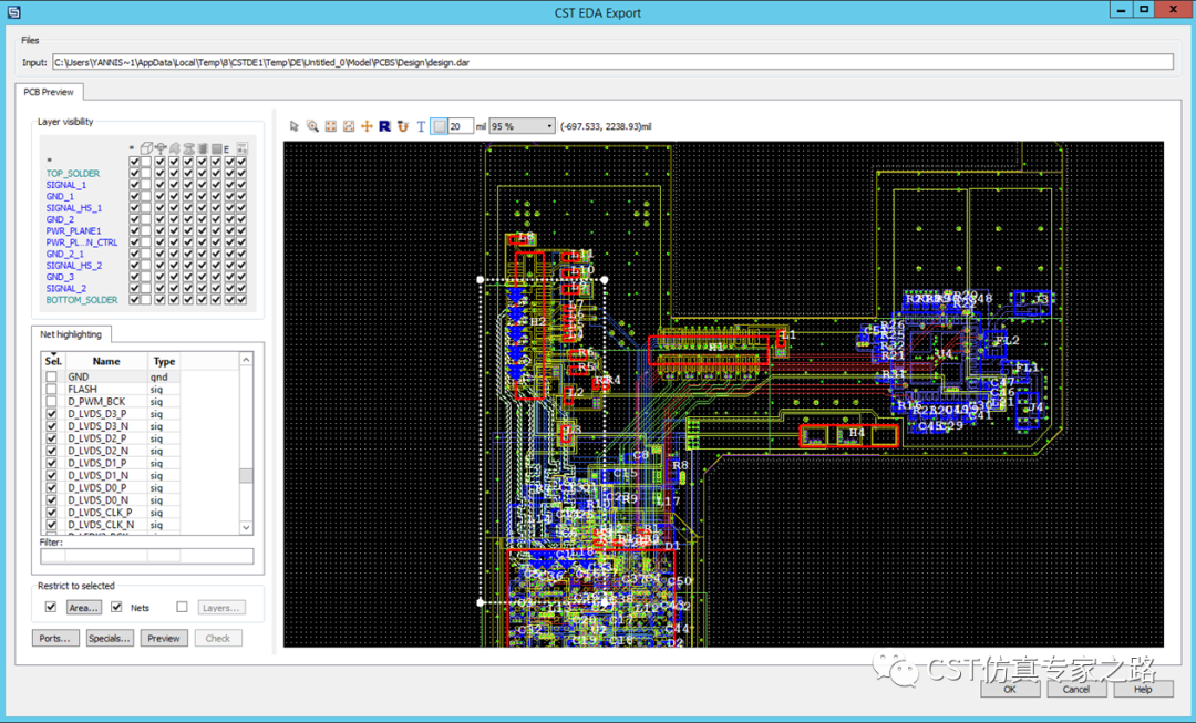 CST PCB仿真視頻教程01 - PCB導入導出（CST202