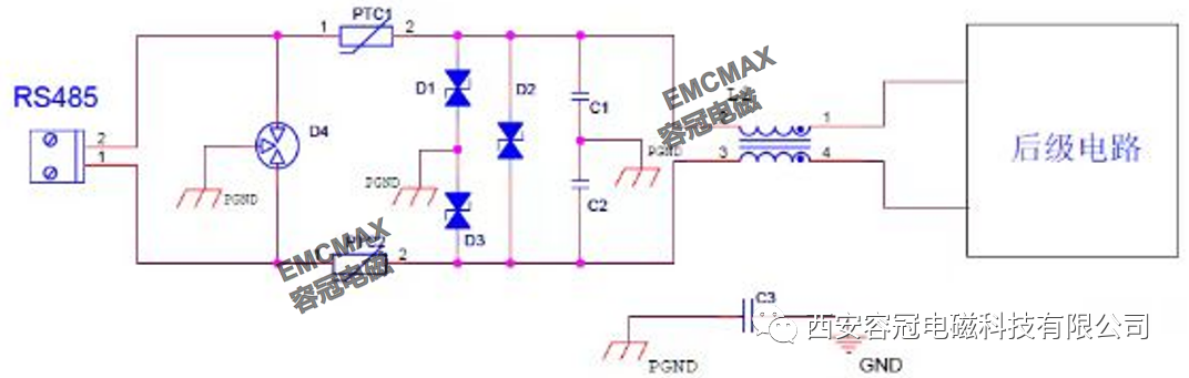 RS485接口原理圖和PCB的EMC設計方案